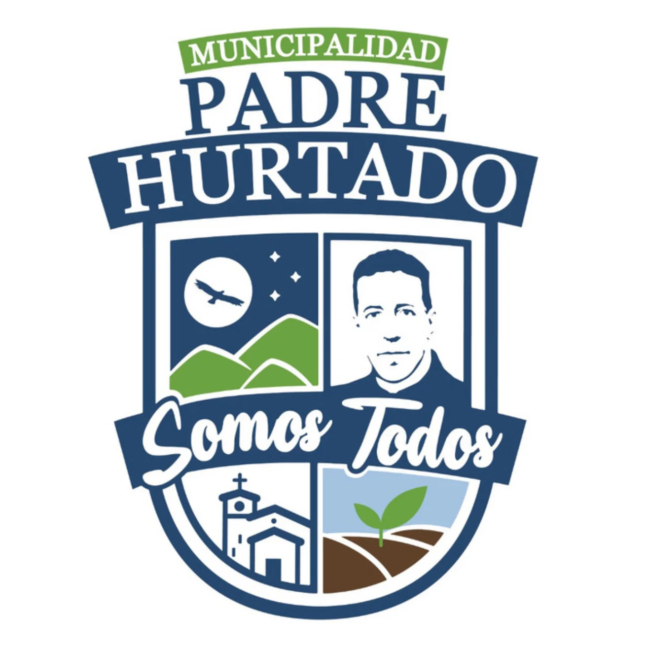Logo de Fundación Padre Hurtado, convenio de grabado de patentes